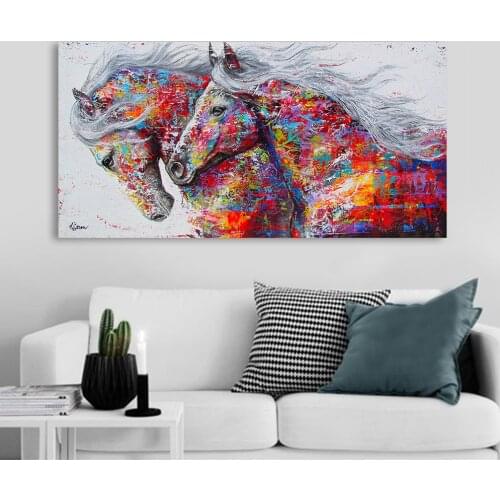 DDHH Wall Art Canvas Pictures The Horses For Living Room Animal Painting Home Decor No Frame