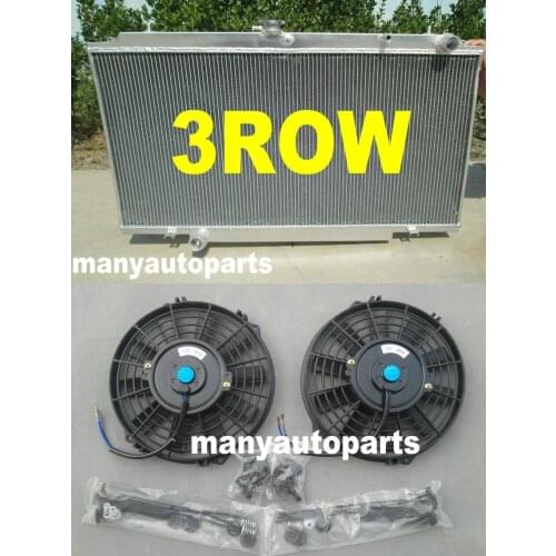 Alloy Radiator &16" Fans FOR NISSAN PATROL GU Y61 2.8L 3.0L RD28 ZD30 CR 99-13 MT