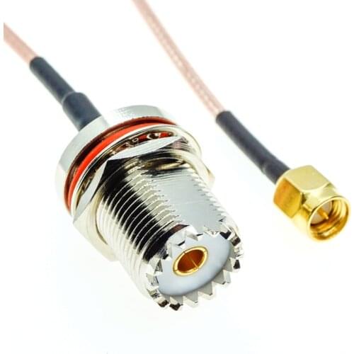 SMA Male Plug To SO239 UHF Female Bulkhead Coax RF RG316 Cable Lot RF Jumper Pigtail