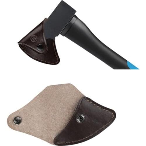 Luxury Style Leather Axe Protective Case Axe Head Sheath Cover Outdoor Camping Portable Axe Sleeve Hunting Accessories