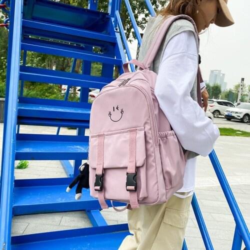 Backpack Female 2021 New Fashion Leisure Outdoor Backpack High Capacity Schoolbag For Junior High School Students Bags