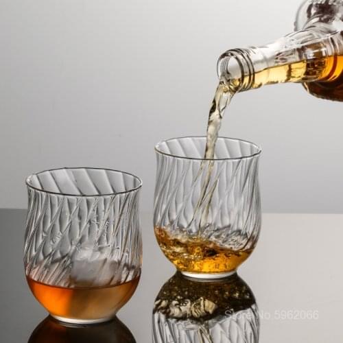 Northern Europe Light Luxury Scotch Whisky Snifter Graceful Tulip Copita Nosing Glass Tumbler Whiskey Brandy XO Wine Tasting Cup