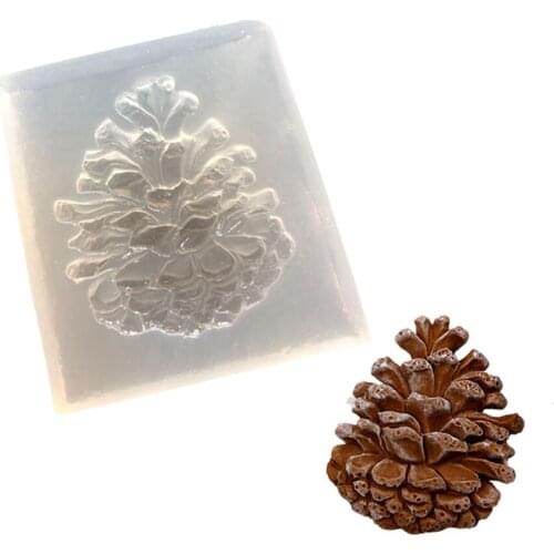 Silicone 3D Christmas Pine Cones shape Cookie Fondant Chocolate Mold DIY Non-toxic Kitchen Baking Tools Cake Decoration