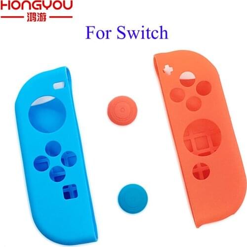 Silicon Protective Case For Switch Controller Rubber Protect Skin Cover For Switch NX NS Gamepad Thumb Stick Grip Cap