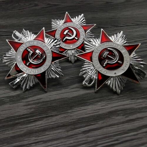 Top Quality 3pcs/lot WWII WW2 ORDER OF THE PATRIOTIC WAR SOVIET CCCP RUSSIAN BADGE VINTAGE
