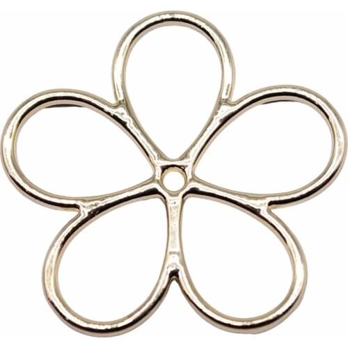 WYSIWYG 10pcs 22x22mm KC Gold Color Flowers Charms Pendant For Jewelry Making Earring Making Accessories