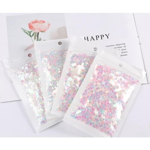 10g Colorful Transparent Loose Sequins For Crafts Drops Glue Fill Glitter Star Flower Sequin Nails Art Decorations Diy Material