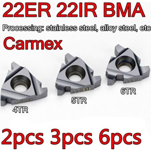 22ER 4TR 5TR 6TR BMA 22IR 4TR 5TR 6TR BMA 2pcs 3pcs 6pcs Carmex carbide insert Processing stainless steel and steel
