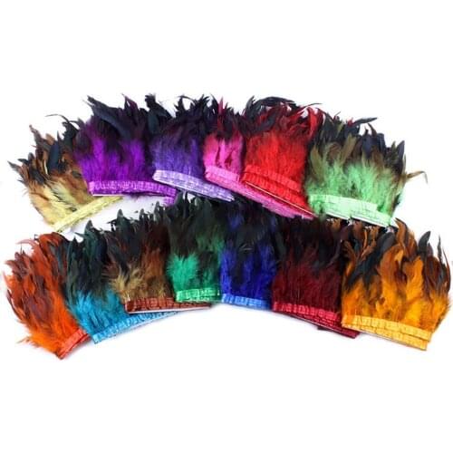3/10Yards Wholesale Wedding Feathers Trim Fringe Sewing Plume Crafts DIY Natural Feathers Needlework Party Decoration 13-18cm