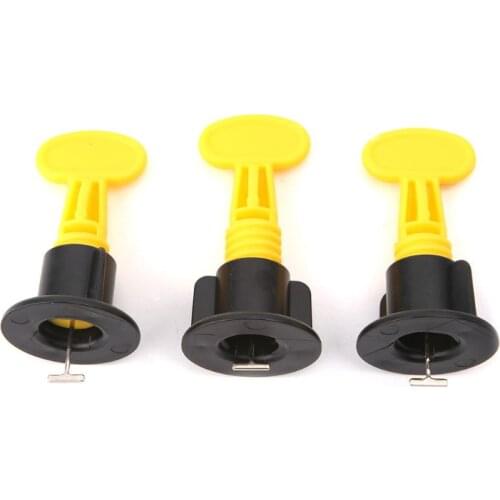 50 Pcs/Set Flooring Wall Tile Leveling System Leveler Locator Spacers Yellow Plier Tile Leveling System Construction Tools