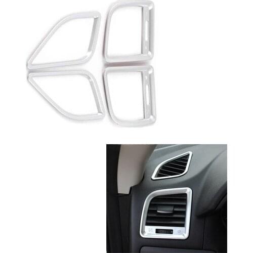 ABS Chrome Dashboard Front Air Condition Vent Outlet Cover Trim Frame for Mazda Cx-5 Cx5 Ke 2012-2016 Car Styling