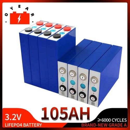 GRADE A NEW 3.2V 105Ah lifepo4 battery CELL 12V 24V 36V 48V 105Ah 100AH for EV RV battery pack diy solar EU US TAX FREE