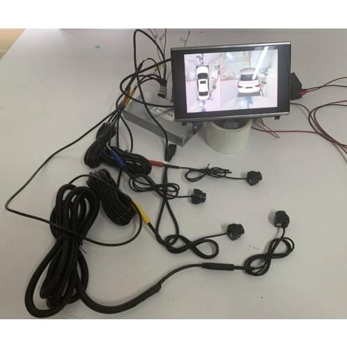 4 Camera Panoramic 3D 360 Degree Bird View System Car DVR Rear View Camera Recording Parking Universal Side View Camera System