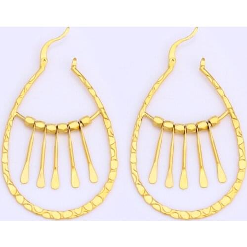 Bohemian Earrings Jewelry New Womens Dangle Earrings Simple Design Gold Copper Earrings Free Shipping