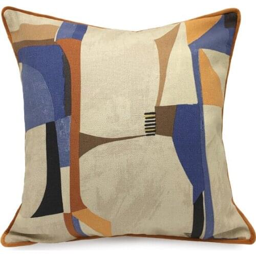 DUNXDECO Cushion Cover Decorative Pillow Case Vintage Simple Geometric American Style Sofa Coussin Bed Room Decorating