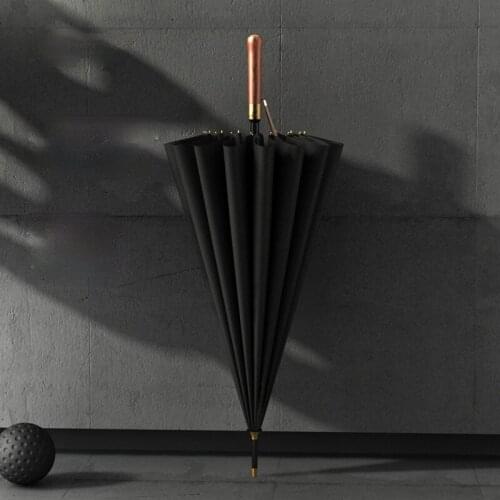 Black Business Umbrella Long Handle Windproof Adult Uv Protection Fashion Umbrella Outdoor Guarda Chuva Rain Gear BD50UU