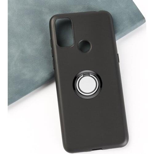 For TCL 20E 20Y 6.52" TCL20E TCL20Y Back Ring Holder Bracket Phone Case Smartphone TPU Soft Silicone Cover