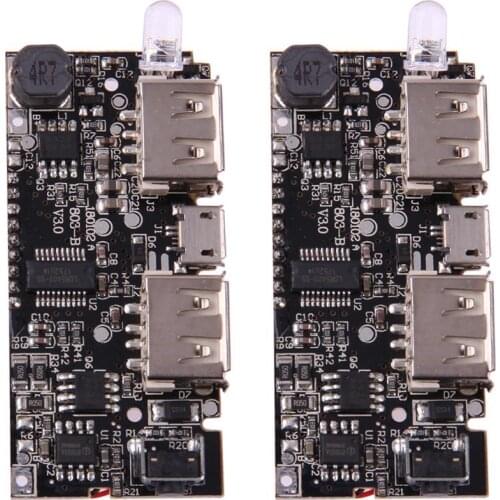 Dual USB 5V 1A/2.1A Power Bank 18650 Battery Charger PCB Module Board with Digital Display