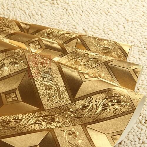 Beibehang foil gold wallpaper for bedroom living room safa wall paper roll papel de parede 3d papier peint Wall covering Decor