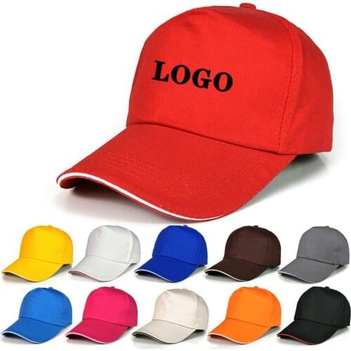 Cotton Baseball Cap Custom Print Logo Work Snapback Hat Womens Summer Casual Visor Mens Sports Baseball Caps