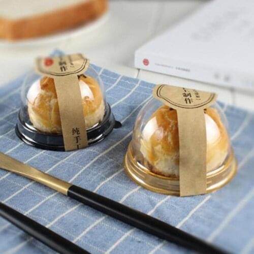 50Pcs Cupcake Container Disposable Food Grade Plastic Single Compartment Cupcake Carrier Holder Box for Wedding Cupcake Containe