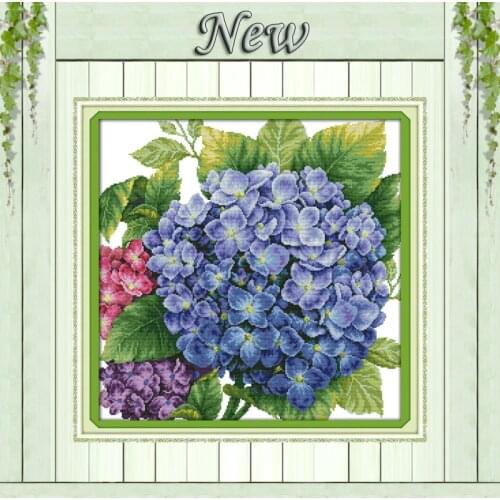 Colorful Pincushion (3) flowers painting Counted Printed on fabric DMC 14CT 11CT DIY Cross Stitch Needlework Kit Embroidery Sets