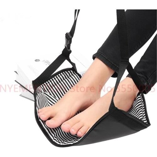 Fashion Portable Cotton Knitted Footrest Flight Carry-on Foot Hammock Rest Soft And Durable 20pcs