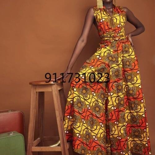 African Ethnic Style Fashion Jumpsuit Print Sexy Party Jumpsuit Spring And Autumn A Variety Of Straps To Wear Wide Leg Jumpsuit