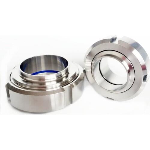 3/4" 1" 1.5" 2" 3" 4" Pipe OD SUS 304 Stainless Sanitary SMS T-Thread Butt Welding On Socket Union Set Pipe Fitting Homebrew