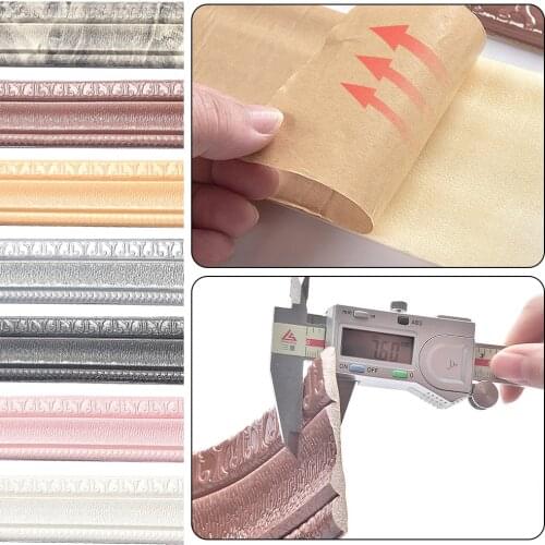 Wall Side Strip Waistline 3D Baseboard Floor Corner Embossed Baseboard Waterproof Sticker Self-adhesive Foam