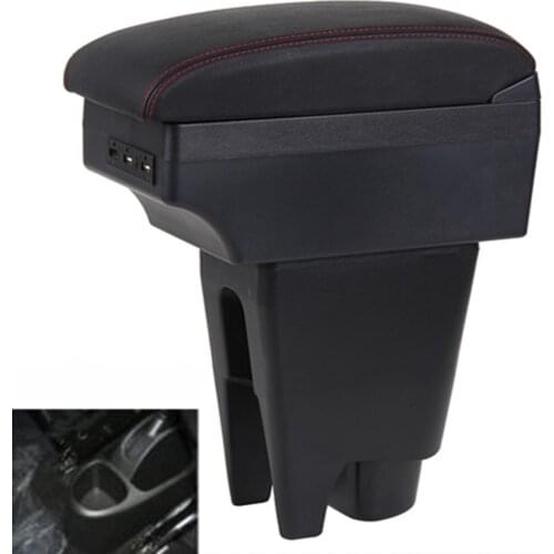 For Peugeot 107 armrest box central Store content box car-styling decoration accessory part With cup holder USB