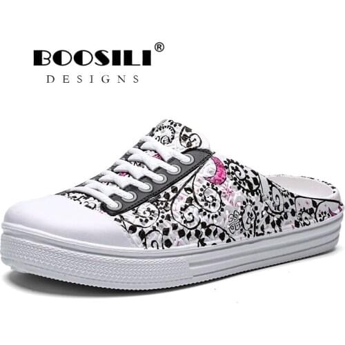 High Quality EVA Patchwork Nylon Unicornio Womens Half Sandals Slippers Ladys Spring Summer Soft Cashmere Graffiti Outdoor Shoes