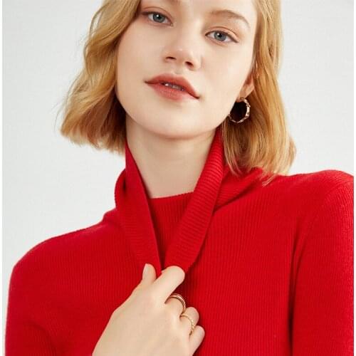 Autumn Winter Thick Sweater Women Cashmere Wool Knitted Ribbed Pullover Sweater Long Sleeve Turtleneck Slim Soft Warm Femme