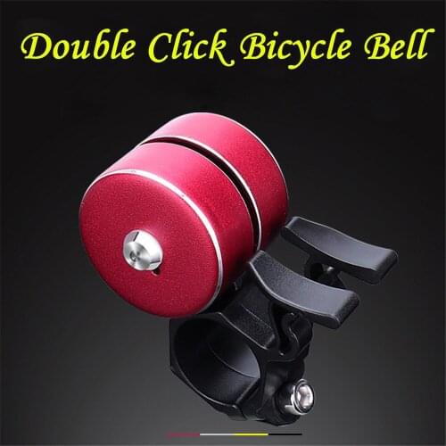 Bicycle Bell With Double Click 120db Bicycle Handlebar Bell Alarm Bike Horn Bell Bicycle Accessory Outdoor Protective Bell Rings