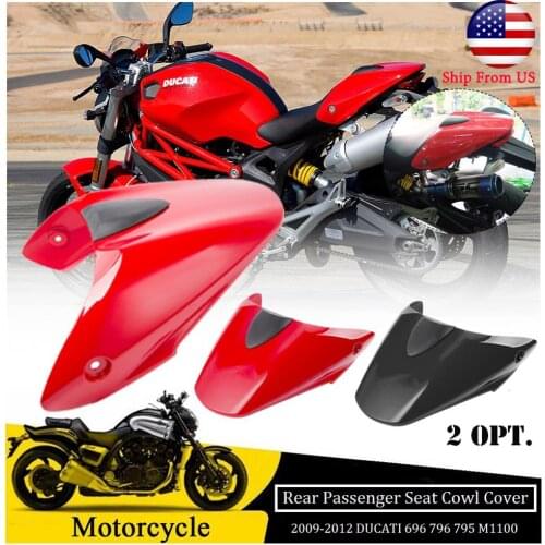 Motorcycle Parts Rear Pillion Passenger Seat Cover Hard Seat Cowl Hump For 2009 2010 2011 2012 DUCATI Monster 696 796 795 1100
