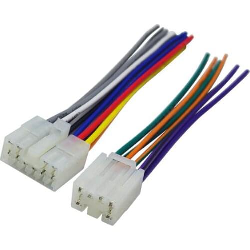 1 Pair of Modified Tail Line Car Audio Stereo Wiring Harness Adapter Plug CD Player Tail Cord Plug Applicable to Toyota Cyan