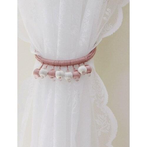 Nordic Light Luxury American Curtain Magnet Tie Backs No Punch Round Ring Curtain Tieback with Home Decoration Accessories 1Pair