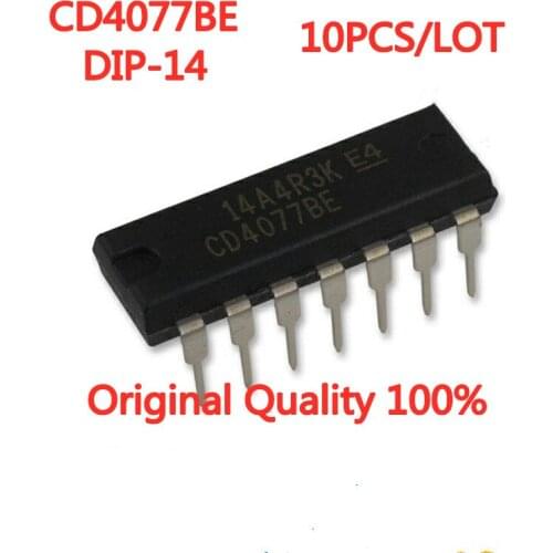 10PCS/LOT NEW CD4077BE DIP-14 four 2 input XOR