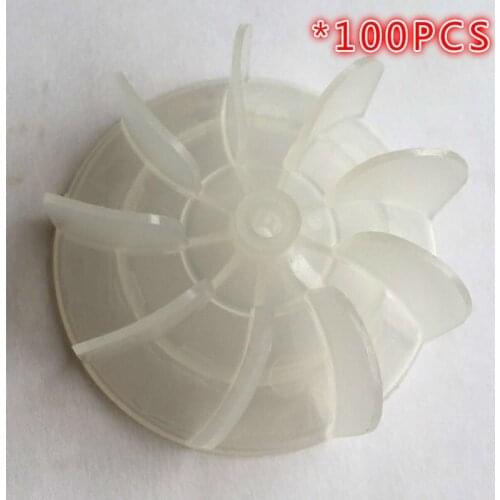 100pcs H30mm diameter 64mm hole 4mm Hair dryer accessories motor fan blades / wind turbine / barber salon common duct wind page