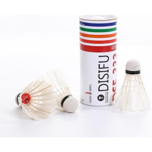 3/6 pcs Durable Shuttlecocks Flight Stability Teal Duck Feather Foamed Plastic Badminton Balls for Badminton Outdoor Training