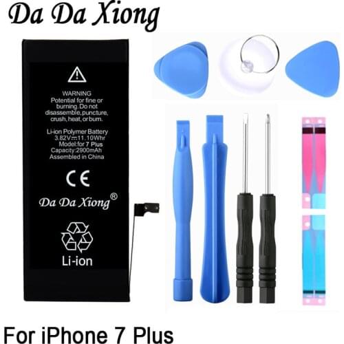 Original Da Da Xiong Battery For iPhone 7 PLUS 2900mAh Real Capacity With Machine Tools Kit Replacement Batteries