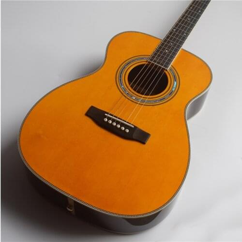 40 Inch 0M Size Solid Wood Acoustic Guitar
