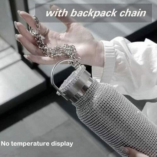 Behogar 750/500/350ml Diamond Water Bottle/Insulated Bottles Behogar Insulated Coffee Mug Can be hung obliquely with Lid