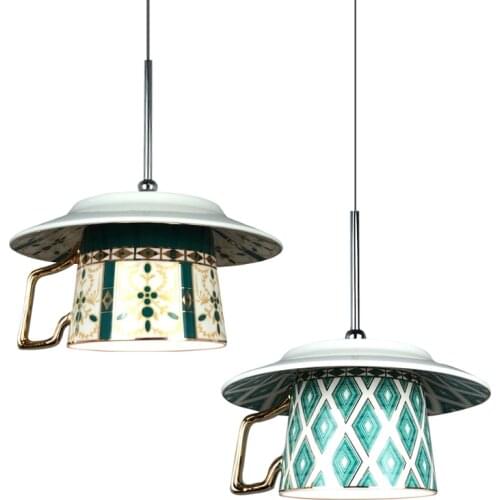 American Creative Design Cup Pendant Light Modern Dining Room Hanging Lamp Kitchen Indoor Lighting Fixture Home Decor Luminarias