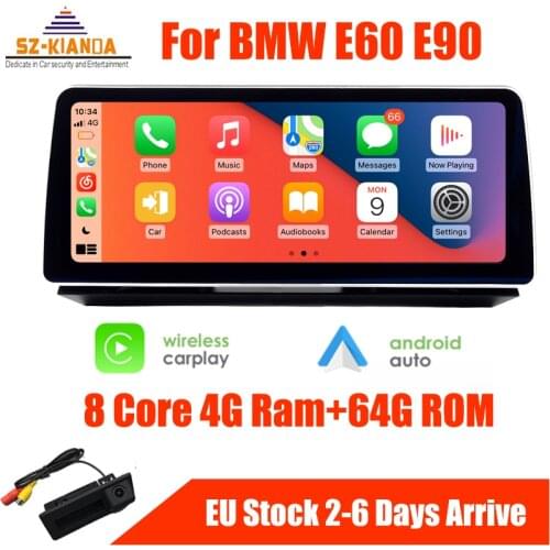 12.3"HD Touch Screen Android 10 Car dvd player for BMW 5 Series E60 E61 E63 E64 E90 E91 E92 CCC CIC IDrive 4G Wifi CarPlay