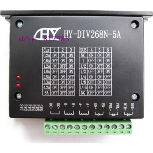 Free Shipping New CNC Single Axis TB6600 HY-DIV268N-5A 0.2 - 5A Two Phase Hybrid Stepper Motor Driver Controller