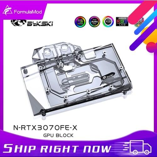 Bykski 3070 GPU Water Cooling Block For NVIDIA Founders RTX 3070 3060ti, Graphics Card Liquid Cooler System, N-RTX3070FE-X