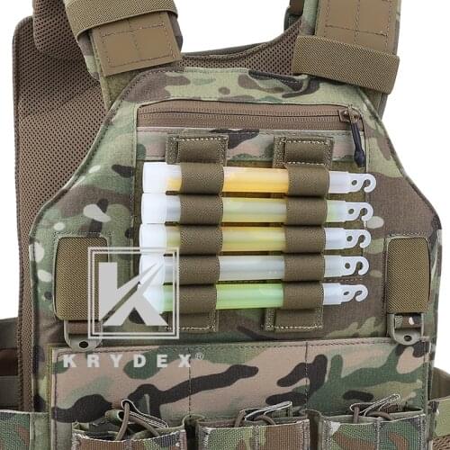 KRYDEX For Chemlight Battery Elastic Storage Holder 5 Holes Shot Shell Tray Pen Hook & Loop Light Stick Elastic Storage Panel