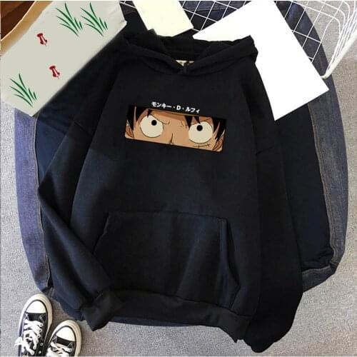 One Piece Anime Print Hoodies Sweatshirts Harajuku Mens Tops Pullovers