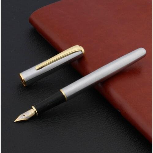 Classic golden pen office Stainless steel student WINGS Fountain Pen